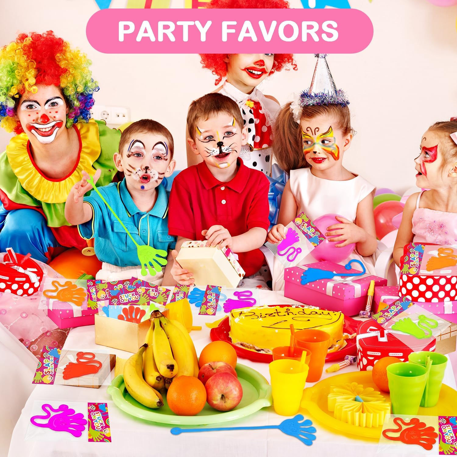 Skiennix Large Sticky Hands & Feet Party Favors - 20 PCS Non-Candy Treats for Kids & Toddlers