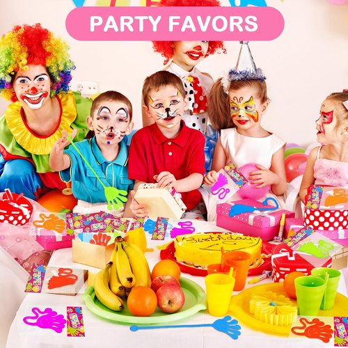 Leetous Bulk Toys - 60 PCS Sticky Hands & Feet Party Favors | Non-Candy Goodie Bag Fillers for Kids