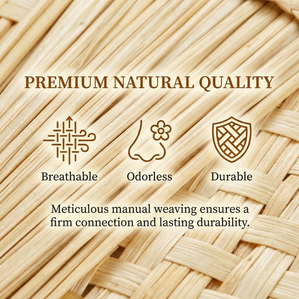 Goaste 2 Packs Hand Woven Fan, Handheld Wheat Straw Fans, Rustic Chinese Manual Fan for Summer Cooling, Wedding Palm, Home Decoration, DIY Decoration, Elderly Travel Supplies, Personal Use Gift