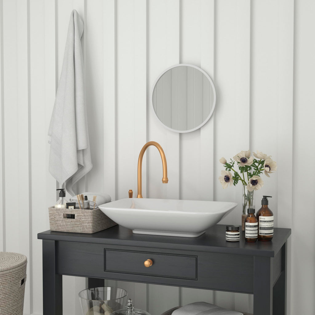 Flash Furniture Julianne Large Round Wall Mirror - Silver Circle Accent Mirror - 16" Vanity Mirror - for Bathroom, Vanity, Entryway, Dining Room, & Living Room