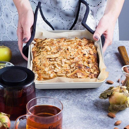 E-far Baking Pan Set | 8 x 8-Inch Square Stainless Steel Bakeware | Non-Toxic & Dishwasher Safe, Set of 3