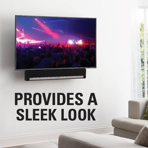 SANUS Adjustable Height Speaker Stands (Set of 2) + Soundbar Mount for TVs - Audio Upgrade Bundle