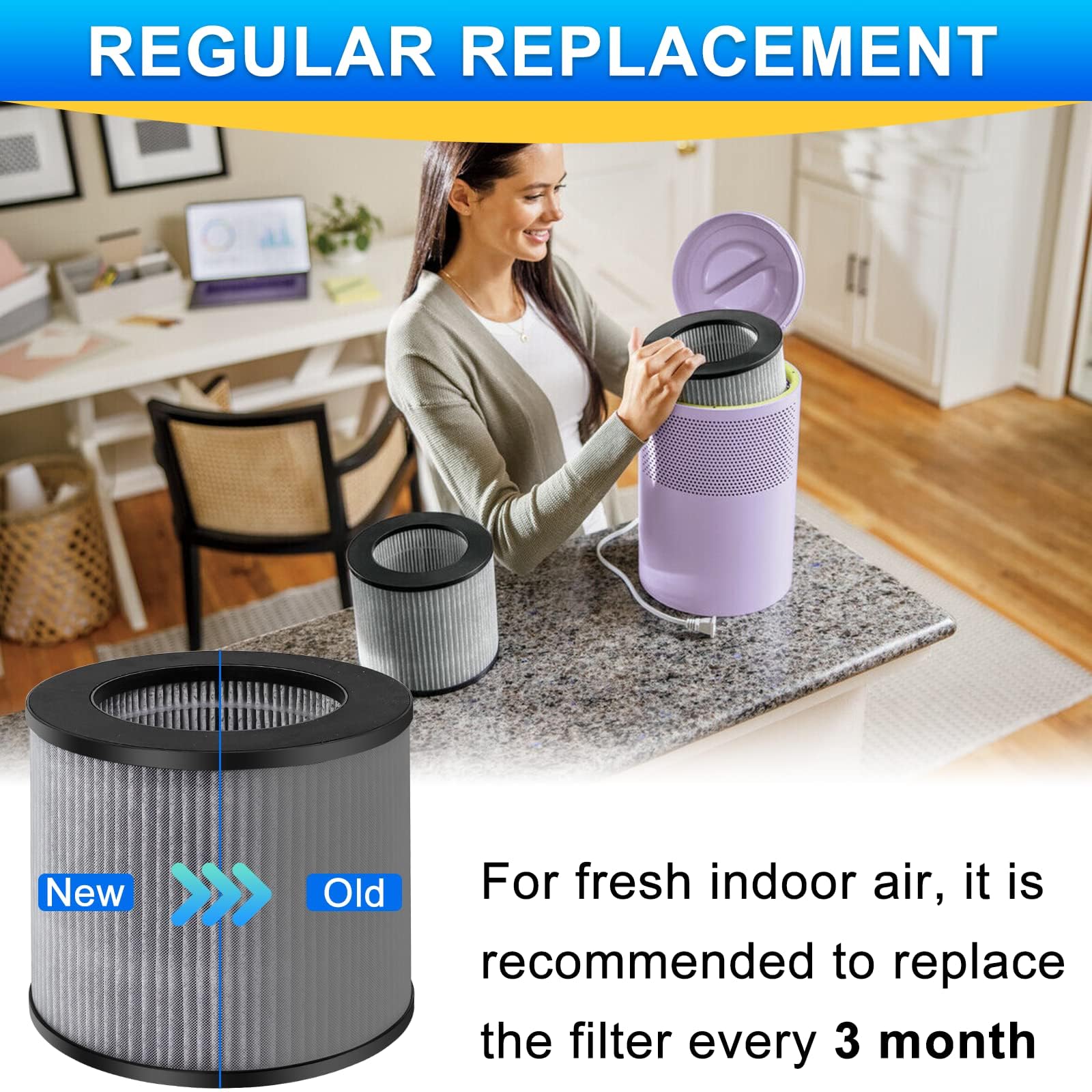 2780A 2801 Filter Replacement fit for Bissell MYair MY air Personal Air-purifier 2780 2780B 2780P 27809 2 Pack High Efficiency Activated Carbon Filters LUXRILIX