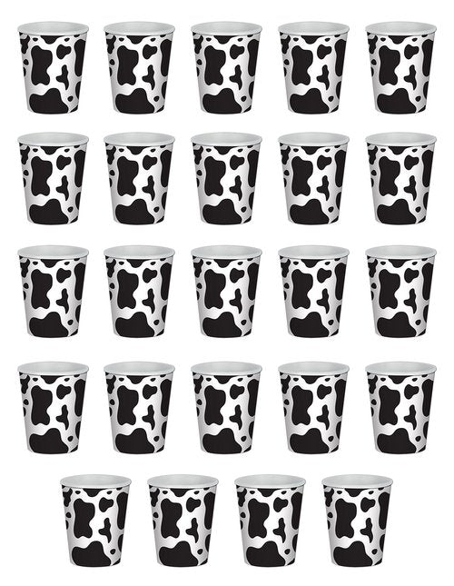 Beistle , 24 Piece Cow Print Beverage Cups, 9 Ounces