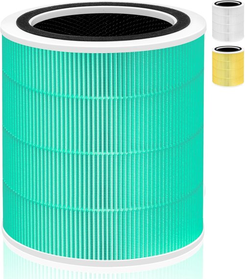 LEVOIT Core 400S Replacement Filter - 3-in-1 True H13 HEPA & Activated Carbon - Green