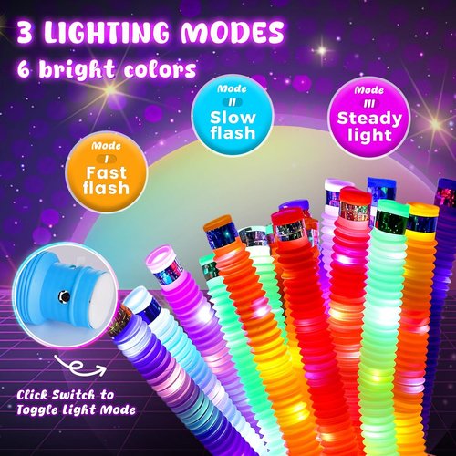 LovesTown 24PCS Glow Sticks - Light Up Party Favor Supplies for Kids | Neon Necklaces & Bracelets