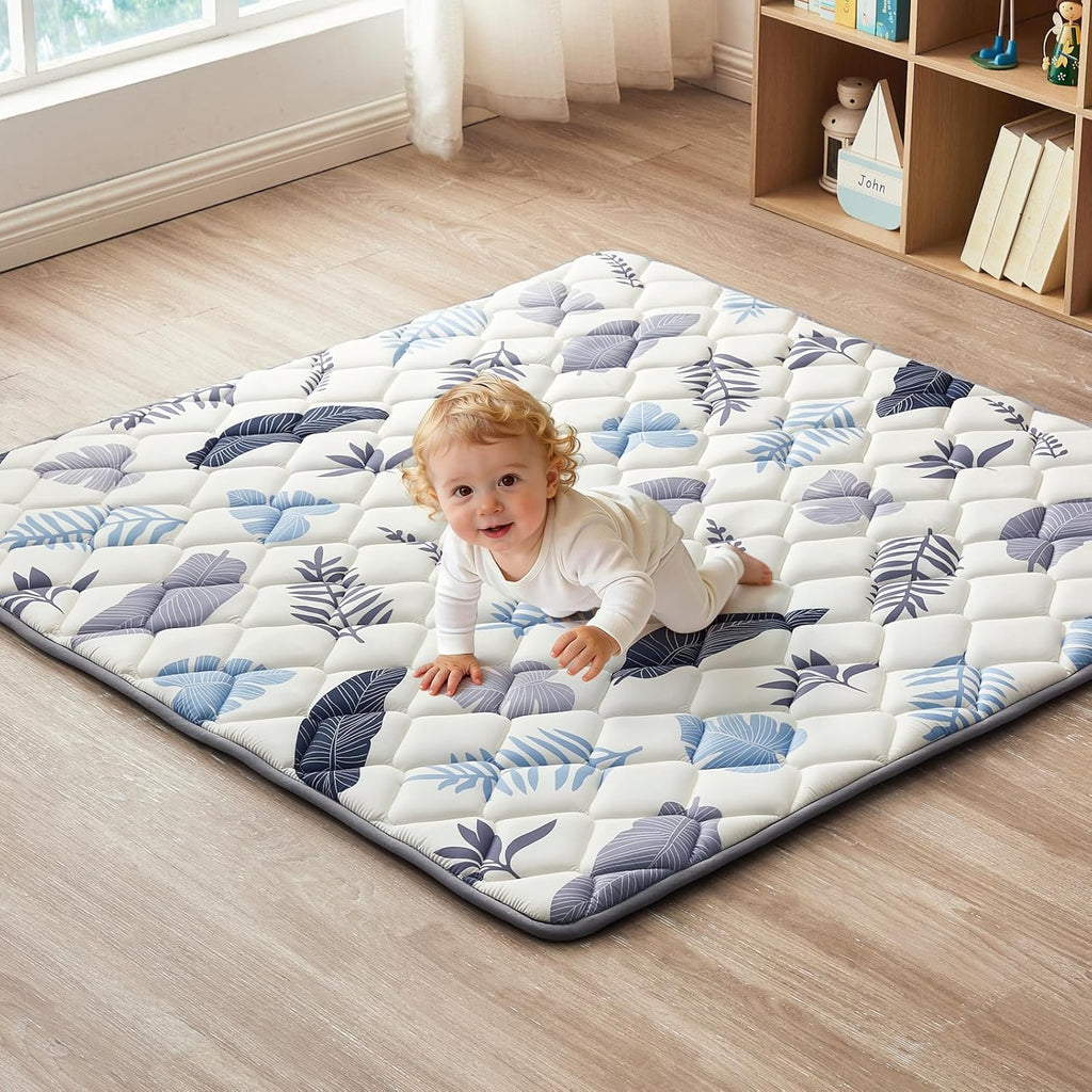 Skiennix Baby Play Mat - Thickened Non-Slip Floor Mat | 50x50 Portable Foldable Design for Crawling Babies