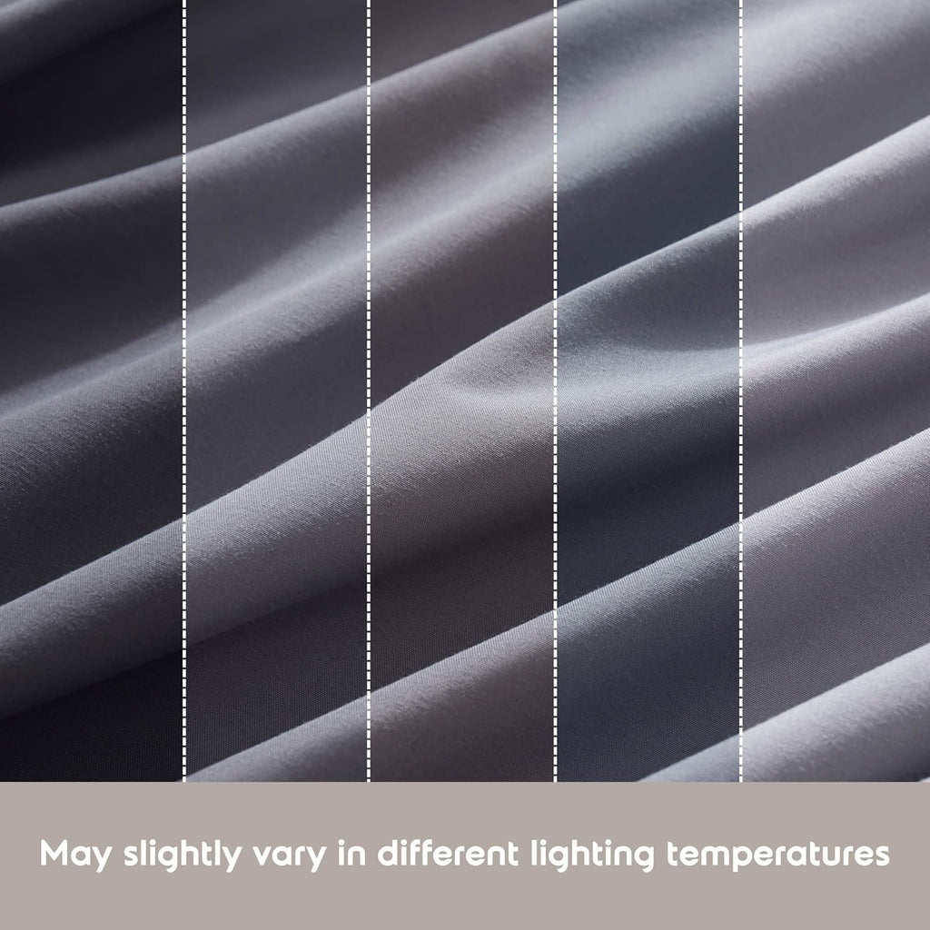 Nestl Extra Deep King Sheet Set - 6-Piece Breathable Cooling Bedding - Luxury Hotel Quality with 18-24 Inch Deep Pockets - Soft, Wrinkle-Free Dark Gray