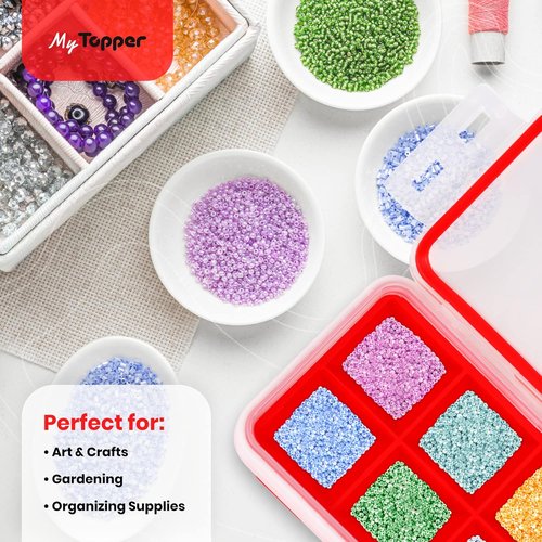 IceTopper XL Ice Cube Tray - Easy Release Silicone Molds with Lids, 8 Large Cubes, Stackable, BPA Free (2 Pack)