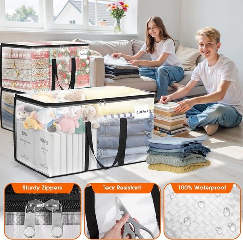 Fab Totes Extra Heavy Duty Moving Bags - Oversized Storage Solution with Reinforced Handles & Double Zippers