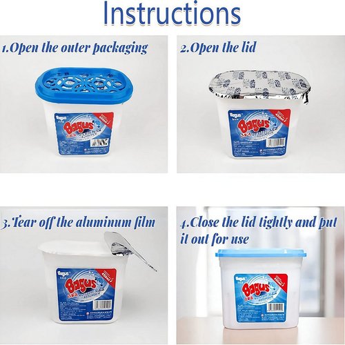 Moisture absorbers Boxes (6 Pack) - 10.5 Oz, Dehumidification Box, Moisture Absorber for Closet, Bathroom, Storage, Kitchens, Basement, Laundries, Spaces, Studies, Car, Boats, RVs, Boat. (6 Pack)