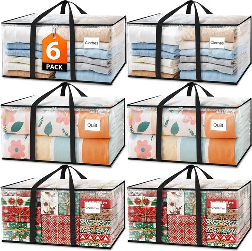 Fab Totes Extra Heavy Duty Moving Bags - Oversized Storage Solution with Reinforced Handles & Double Zippers
