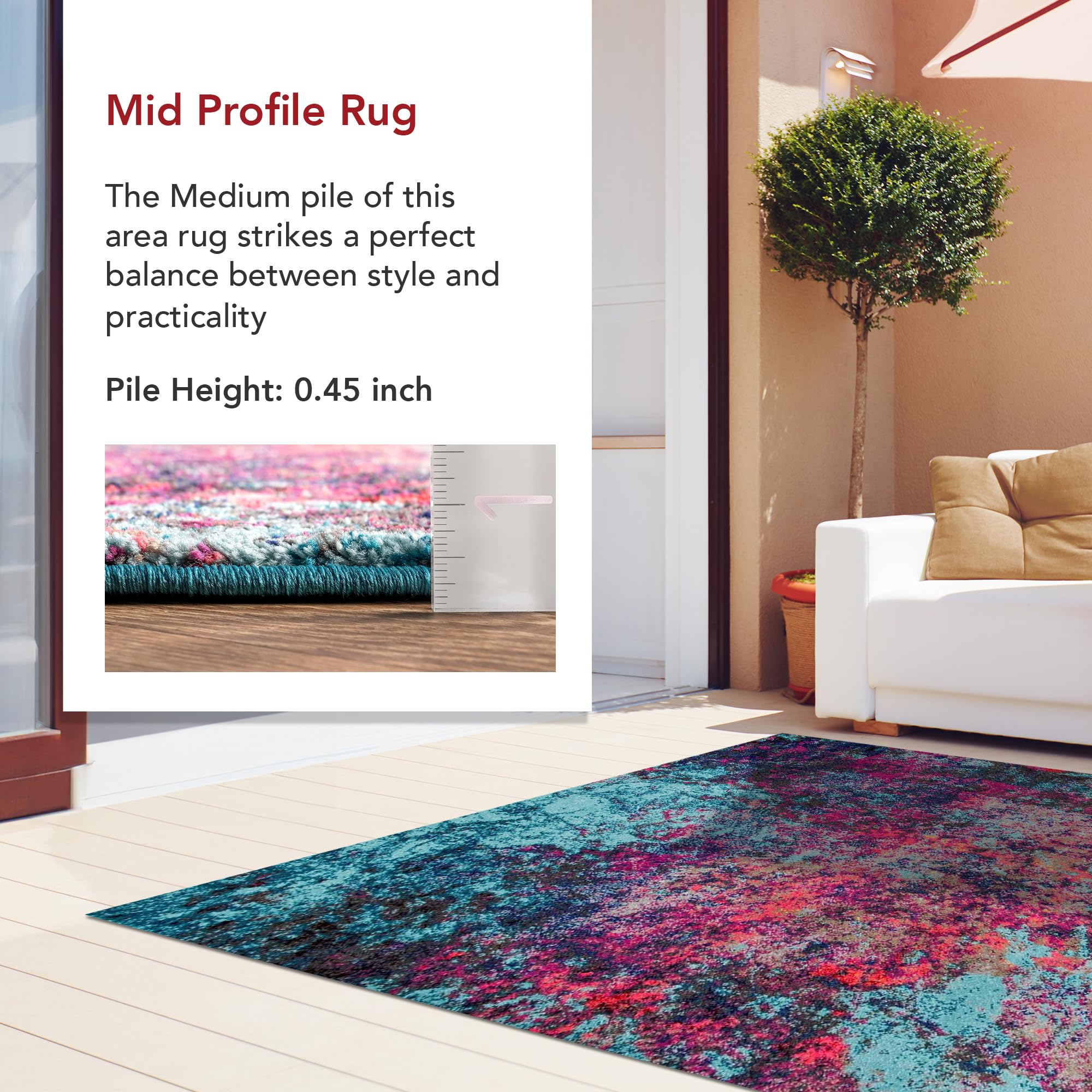 nuLOOM Reva Colorful Abstract Accent Rug, 3x5, Multi