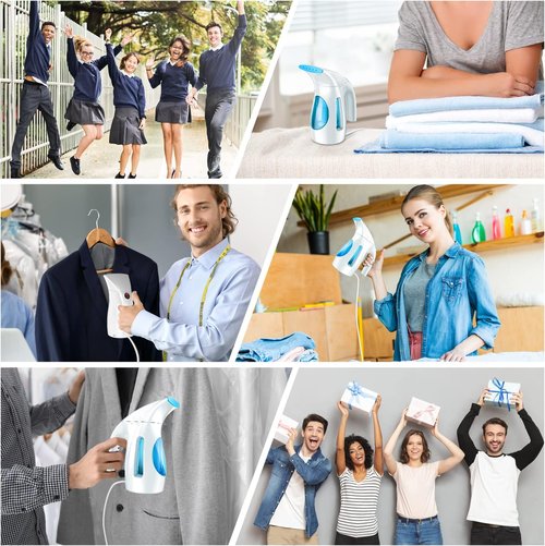 HiLIFE Portable Handheld Clothing Steamer - 240ml Capacity, 700W Quick Wrinkle Remover | Maya Blue