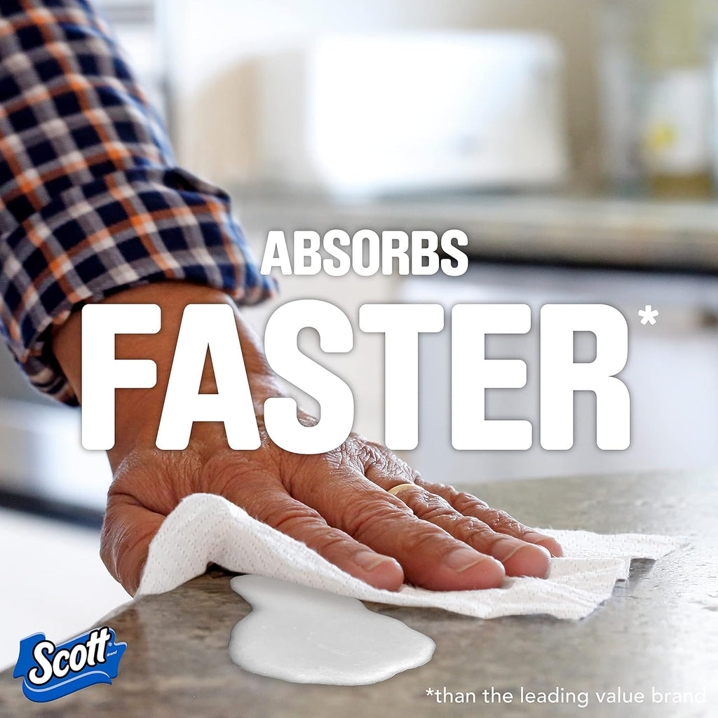 Scott Paper Towels - Choose-A-Sheet Mega Rolls | 12 Rolls = 22 Regular Rolls (102 Sheets Each)