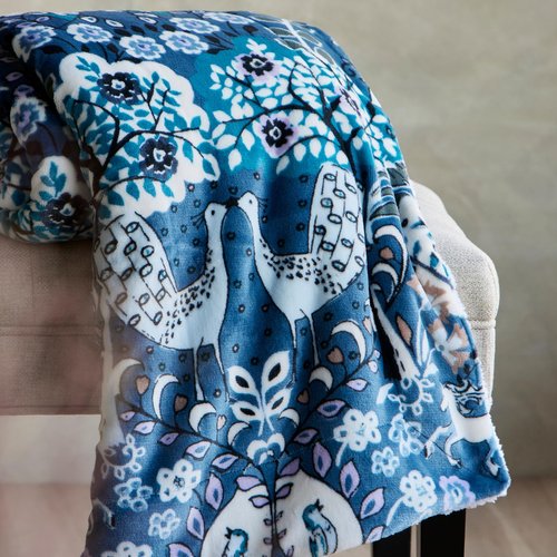 Fleece Cozy Life Throw Blanket, Enchantment Blue