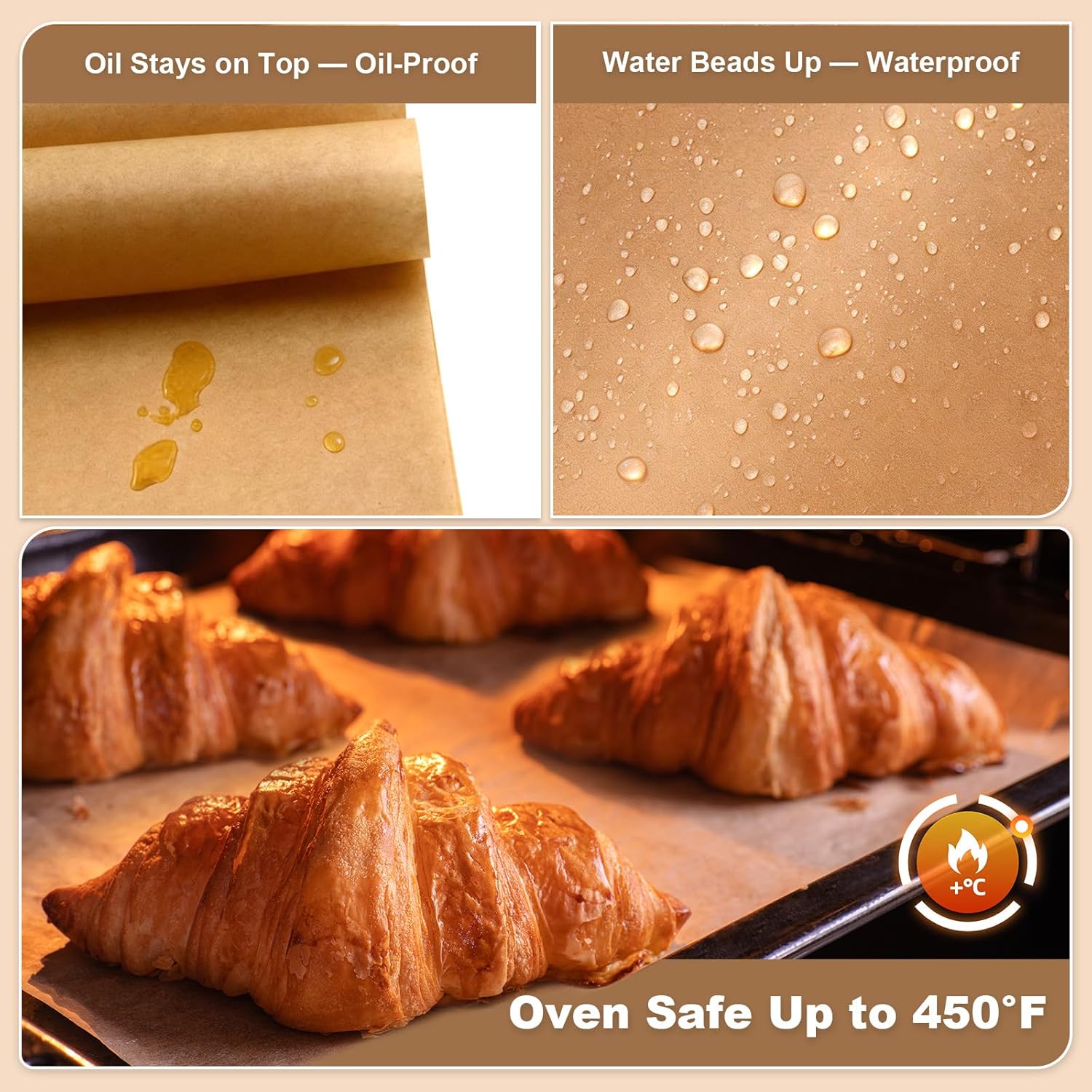 Parchment Paper Sheets - 220 Pcs Non-Stick Precut Baking Liners | 8.5x8.5 Inch, Oil & Water Resistant