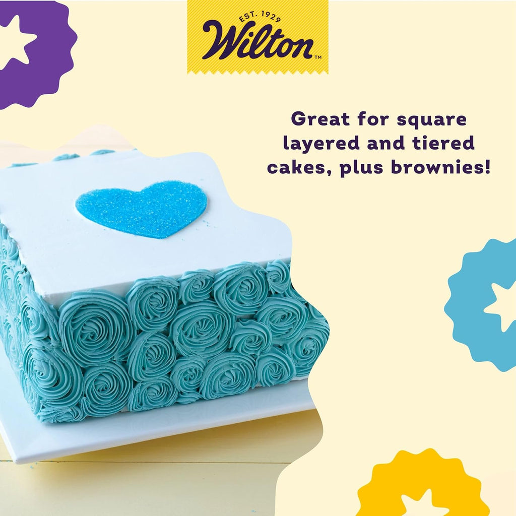 Wilton Square Cake Pan - 8 x 8 Inch Aluminum Bakeware for Even Heating | PFAS-Free Design