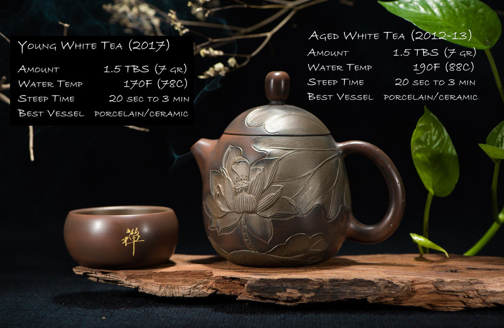 Bamboo Mist Tea - Rare, Aged 2013 White Peony Tea - Tea Cake - Naturally & Ethically Grown - Picked by Boutique Artisan Tea Grower in High Mountains near Fuding Ningde City, Fujian Province, China - (Bai Mu Dan)