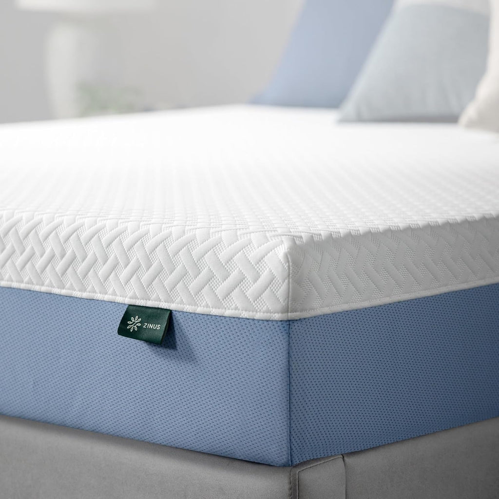 Zinus 8 Inch Queen Memory Foam Mattress - Cooling Comfort, Fiberglass-Free, Medium Feel, Safe Materials