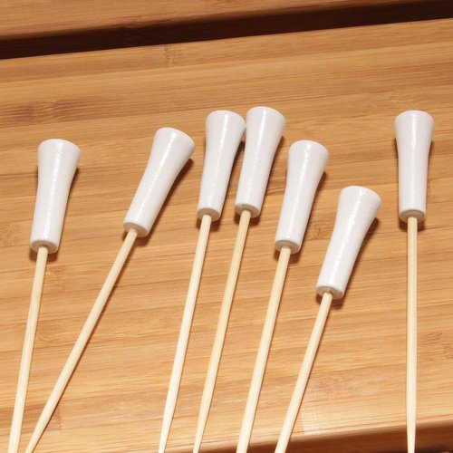 BambooMN Decorative Golf Tee Bamboo Cocktail Sandwich Skewer Picks - 4.25" - White - 1,000 Pieces