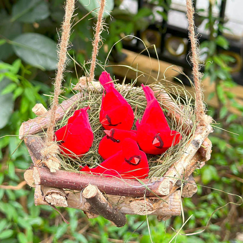 12 Pack Small Cardinals Tiny Cardinals Mini Cardinal Red Birds for Crafts Artificial Birds with Clip on Christmas Tree Decorations Yard Patio Home Decor Cardinal Ornaments (12pcs-Clip)