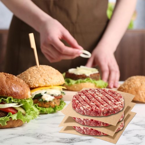 200Pcs Unbleached Parchment Paper Sheets - 6x6 Inches Non-Stick Baking Paper for Bread, Cakes & Frying
