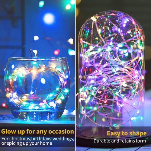 Brightown 12 Pack Fairy Lights - 20 LED Waterproof Battery Operated Micro Lights for Christmas Decor & DIY Crafts