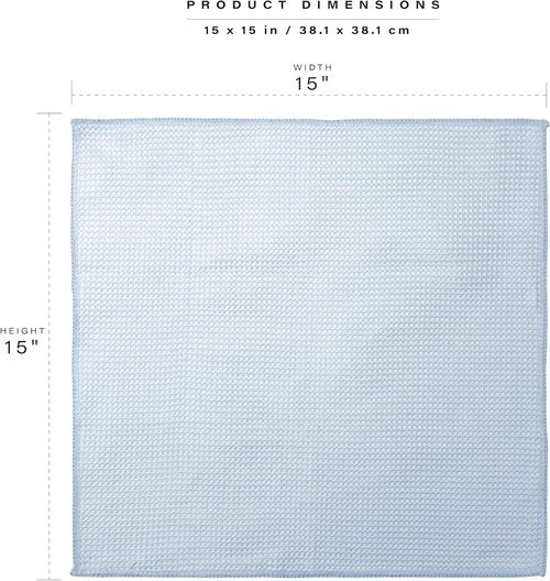 BINO Microfiber Cleaning Towels - Ultra Absorbent Light Blue Ombre - 15x15 Inches | 12 Pack