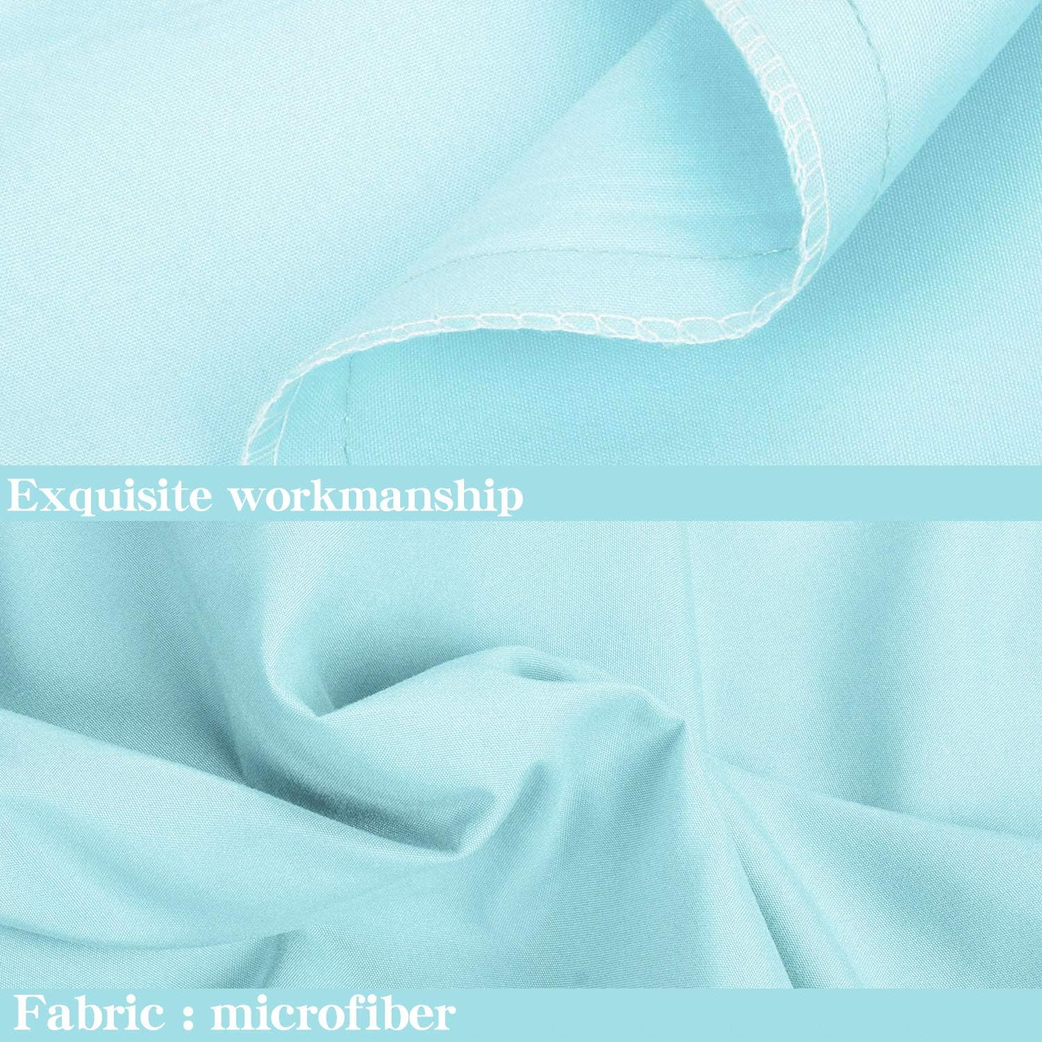 NTBAY Pillowcase Set - 2 Pack Soft Brushed Microfiber Aqua Pillowcases | Wrinkle-Free, Fade-Resistant, 20x26 Inches