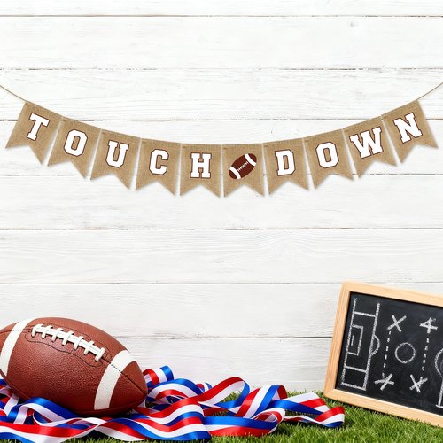 Football Party Banner Decorations, Football Themed Birthday Party Favors, Party Banner Decorations for Sports Birthday Tailgate Party Wall Supplies