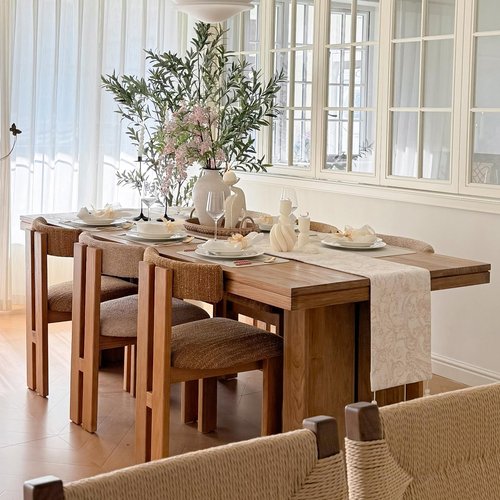 ZIWUROAD Faux Leather Placemats Set of 6, Waterproof Oil-Proof Wipeable PU Place Mats, Heat Resistant Non Slip Dining Table Mats for Indoor, Outdoor - 11x15.7 Inch, Velvet Beige