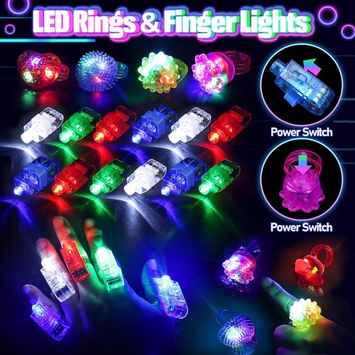 Glow in the Dark Party Supplies - 150PCS Set with Glasses, Headbands & Glow Sticks | Neon Fun for Kids & Adults