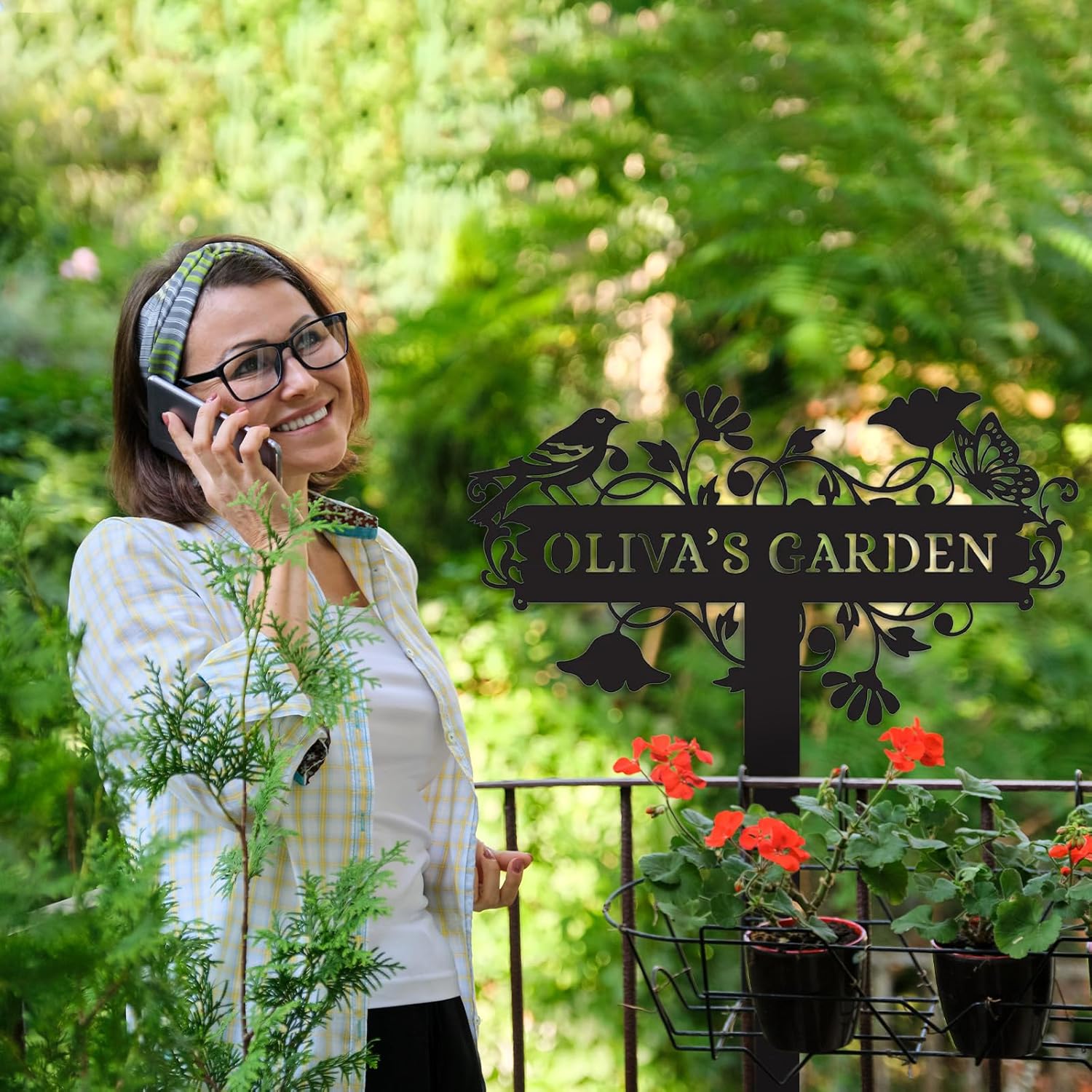 Personalized Metal Garden Sign - Custom Garden Stake | Unique Outdoor Decor for Gardeners
