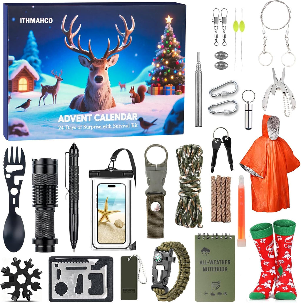 Skiennix Survival Kit - Ultimate Christmas Gift for Teens, Men & Outdoor Adventurers | Perfect for Campers & Hunters