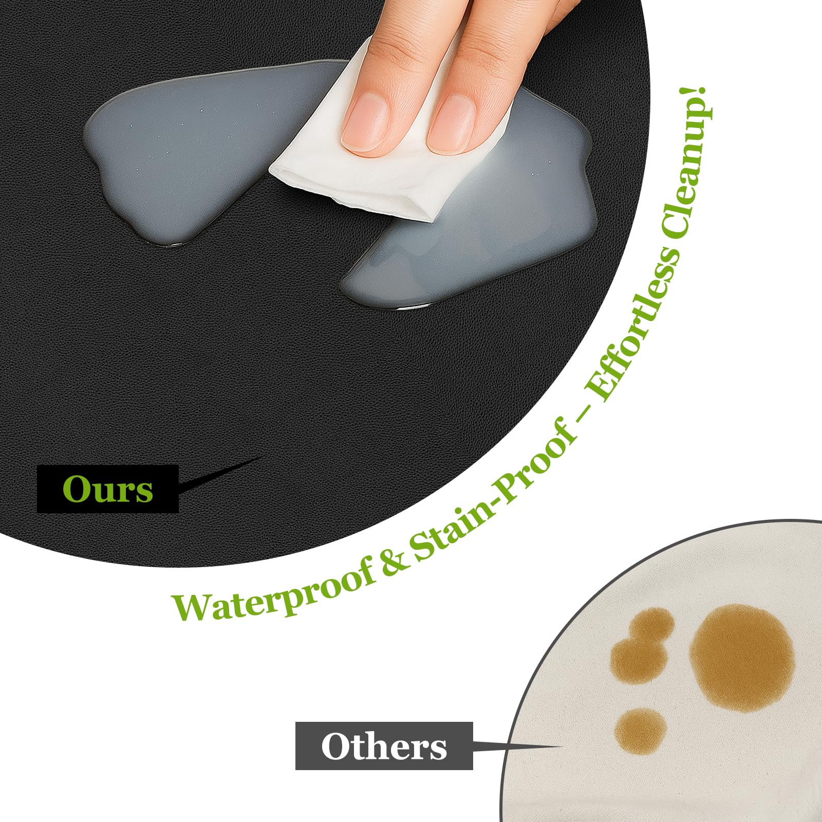 Warmstar Leather Table Cover 42 x 90 Inch, 1.8MM Thick PVC Table Protector Waterproof, Desk Cover Protector Non-Slip Desk Pad for Kitchen, Dresser, Gaming Desk,Dining Room Table