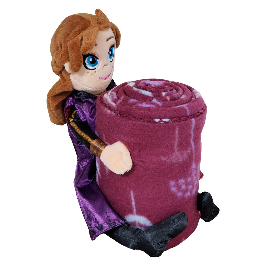Northwest Frozen Character Hugger Pillow & Fleece Throw Blanket Set, 40" x 50", Dandelion Anna
