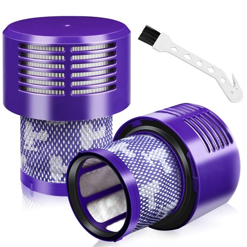 Funmit V10 Filters Replacement for Dyson V10 Cyclone Series, V10 Absolute, V10 Animal, V10 Total Clean, V10 Motorhead, SV12 Vacuum Cleaner, Replaces Part # 969082-01, 2 Pack