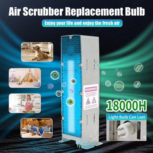 Lnytfee Air Scrubber Advanced Photocatalytic Oxidation (PCO) 9" Replacement Cell & ÜνBulb for Activetek InDuct 2000 for A1013A,A1013C,A1013P,A1013Q, A1013T,A1013U(Ozone Free)