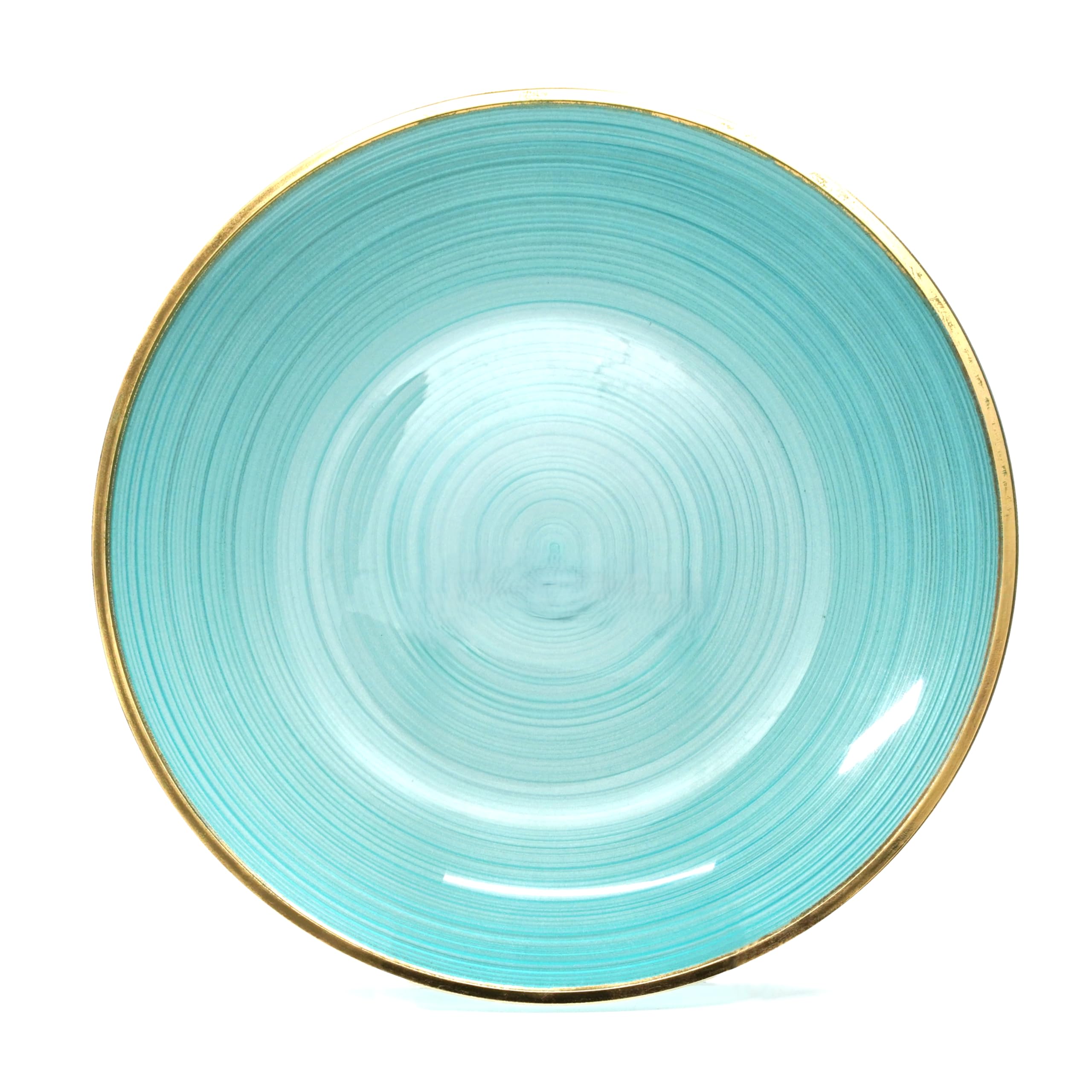 " OCCASIONS " 120 Plates Pack,(60 Guests) Premium Wedding Party Disposable Plastic Plates Set -60 x 10'' Dinner + 60 x 7'' Salad/Dessert (Belize, Aqua & Gold)