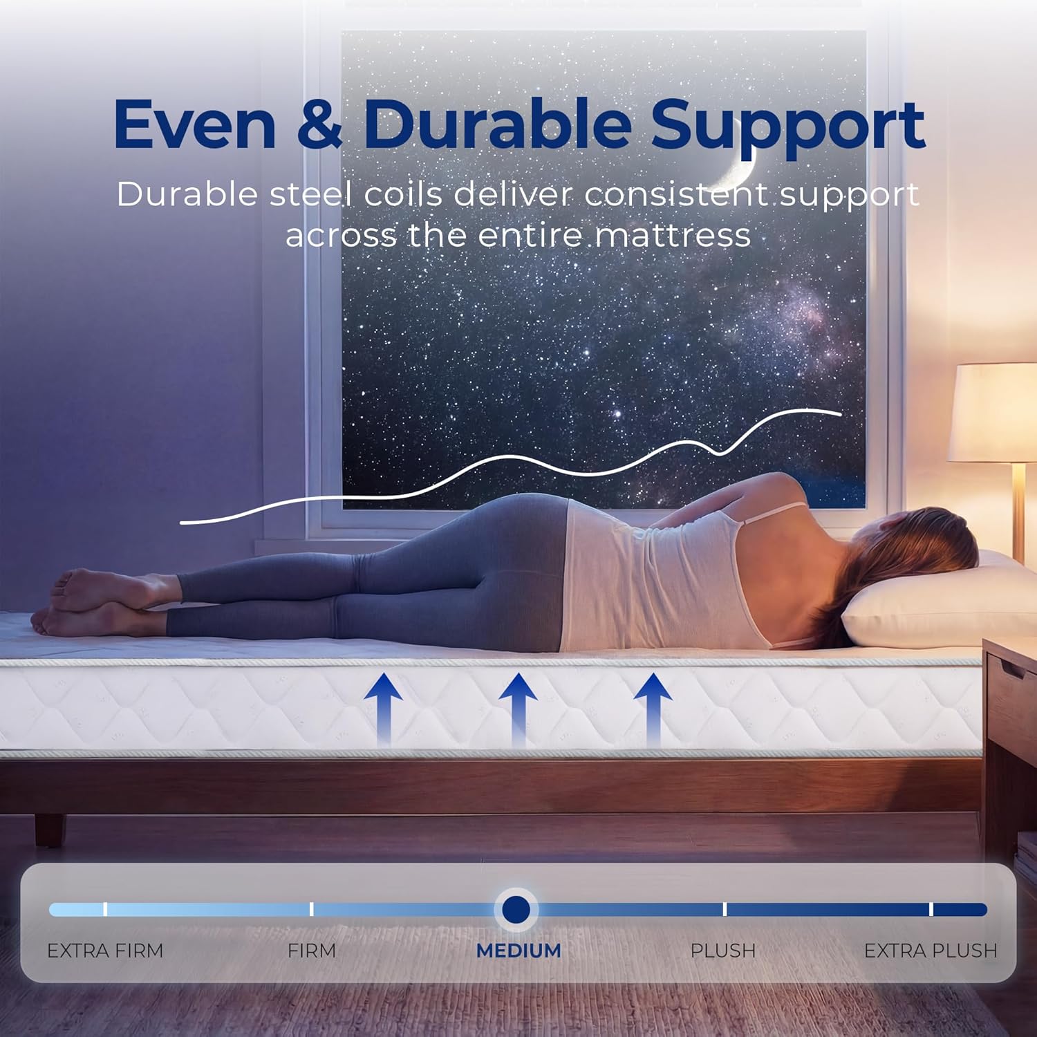 Neo Sleep Queen Size Mattress - 8 Inch Hybrid Comfort with Cooling Gel Memory Foam & Spring