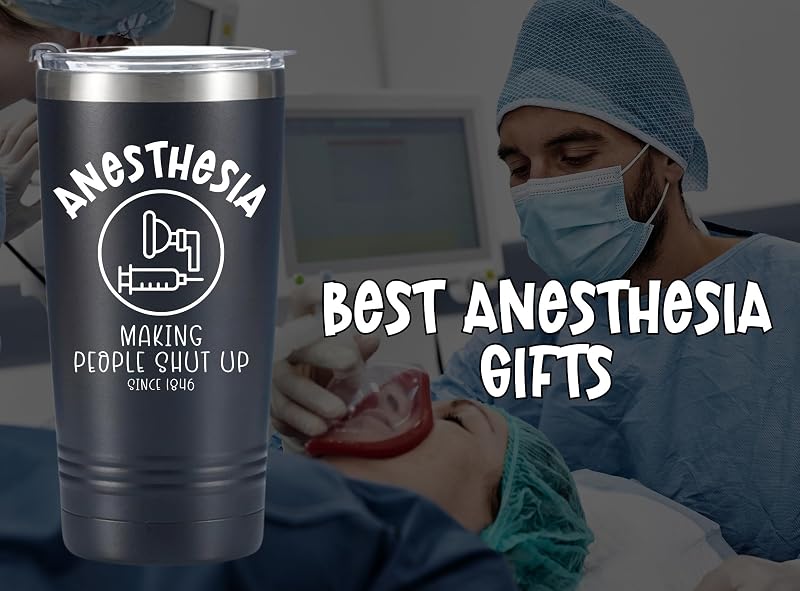 20 oz Stainless Steel Tumbler with Lid – Anesthesia Gift for Anesthesiologists