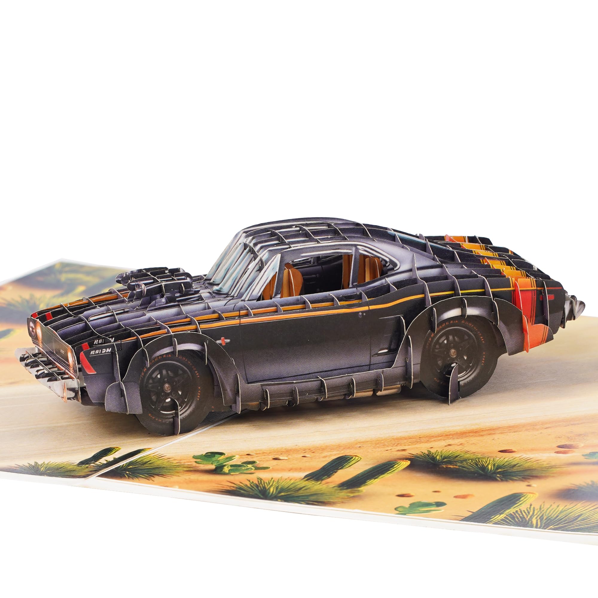PopUpia Classic Car 3D Pop Up Card – Birthday Cards for Men, Father’s Day Card Car Theme, Muscle Car Greeting Card, Unique Gift for Classic Car Lover, Handmade Keepsake for Dad, Husband, or Boyfriend