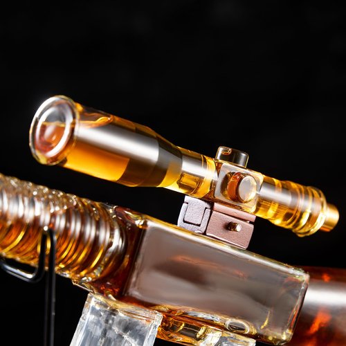 Gun Whiskey Decanter Set with Telescope - AR Rifle Limited Edition, Cool Birthday Gifts for Men Dad, 800ML Liquor Dispenser for Home Bar, Bourbon, Alchohol, Retirement Military Drinking Present