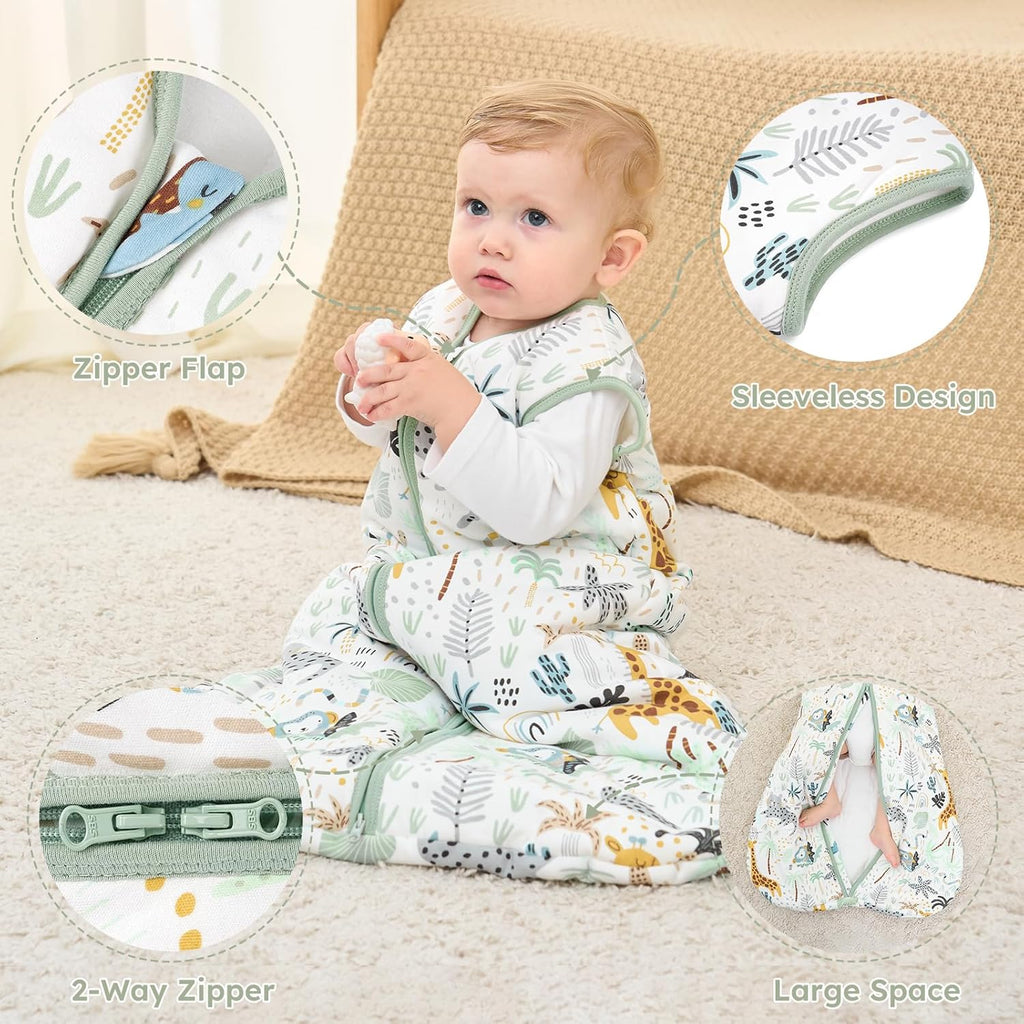 Yoofoss Baby Sleep Sack | 12-18 Months | TOG 2.5 Organic Cotton Wearable Blanket - Warm & Comfy