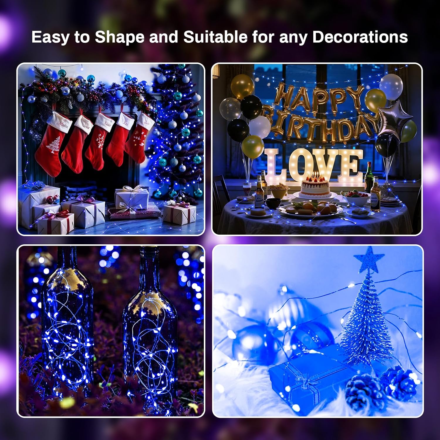 ZGWJ Fairy Lights - 12 Pack Battery Operated 7ft Mini LED String Lights | Silver Wire, 3 Modes for DIY Decor