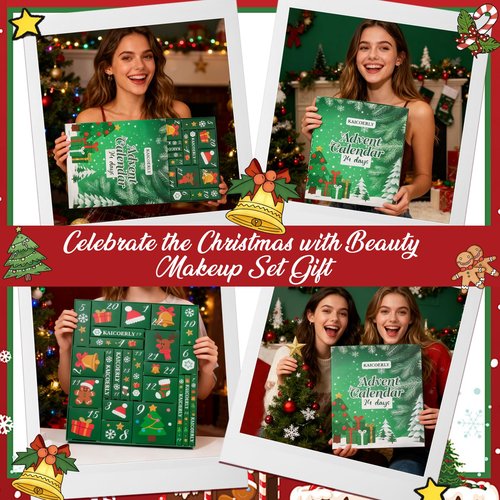 Makeup Advent Calendar 2025 for Women Teen Girls,24 Days Christmas Makeup Set with Surprises Individually Boxed ，2025 Xmas Countdown Calendar Makeup Kits for Christmas Party Festival
