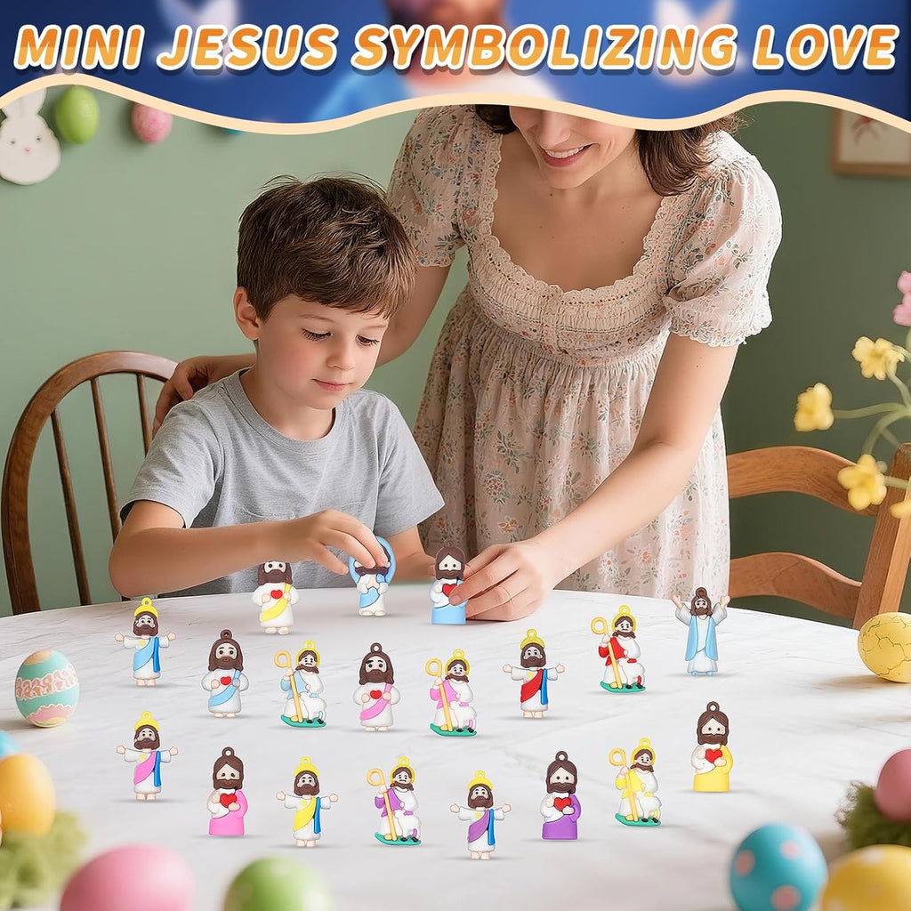 Mini Jesus Figures by [Brand Name] - 60PCS Easter Basket Stuffers | Pocket-Sized Figurines for Hide and Seek