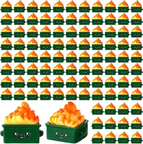 Lineshading Mini Dumpster Figurines - 100 Pcs Resin Trash Decor for Office & Home | Unique Gifts for Coworkers & Teachers