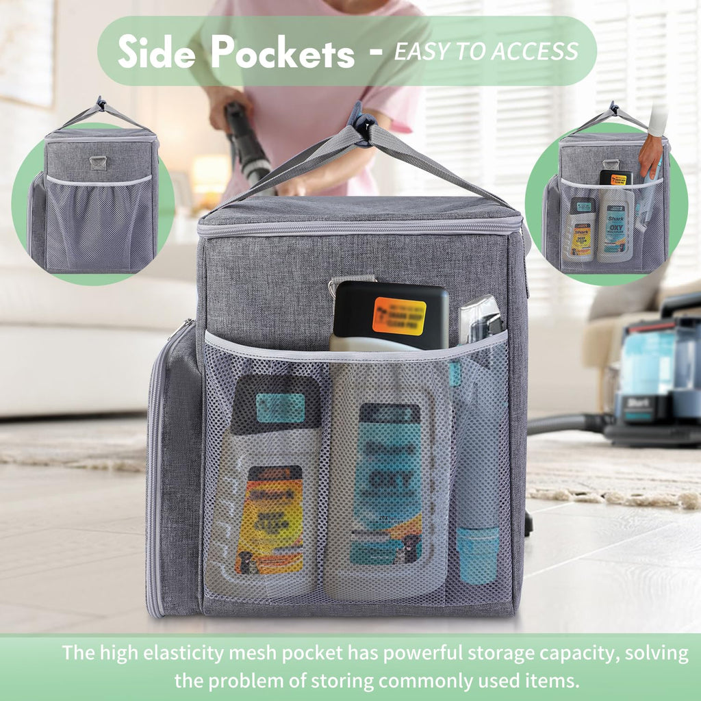 TUSIASC Portable Carrying Bag Compatible with Shark StainStriker Carpet and Upholstery Cleaner Machine PX201/PX202BRN/PX253BRN/PX251/PX221BRN,Storage Bag for Cleaner Machine with Pockets(Case Only)